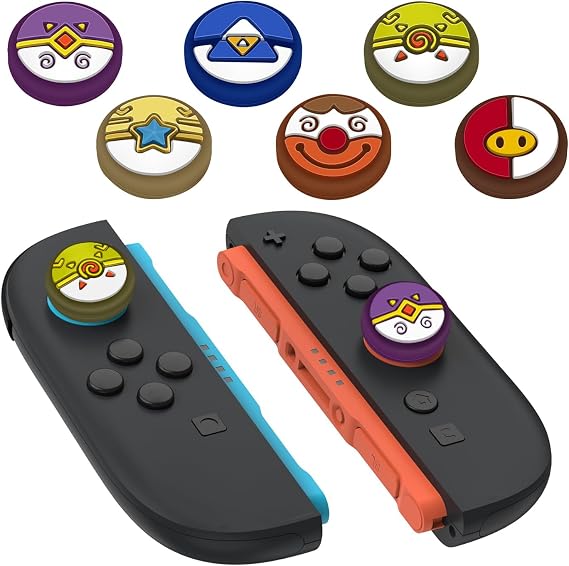 Thumb Grips Compatible with Switch 2,Silicone Joystick Cover Accessories Compatible with Switch 2 Joycon,Analog Stick Grips Button Covers for Joycon 2 Controllers (D-Mix)