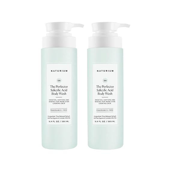 Naturium The Perfector Salicylic Acid Body Wash, Gentle & Smoothing Cleanser, 16.9 oz (Duo 2-Pack)