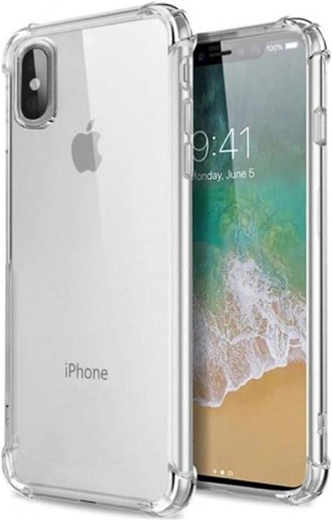 KZY İletişim iPhone X ile uyumlu ile Uyumlu Kapak Şeffaf Airbag Antishock Köşe Korumalı Silikon Kılıf