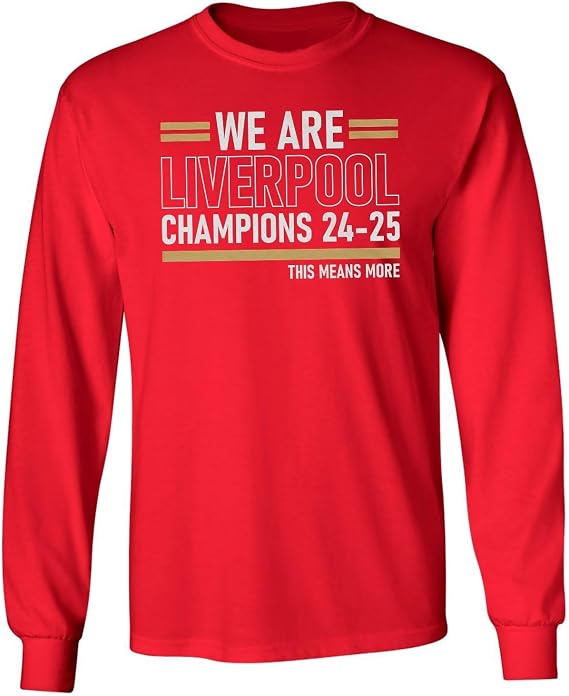 We are Champions 24-25 Liverpool-Inspired Long Sleeve T-Shirt