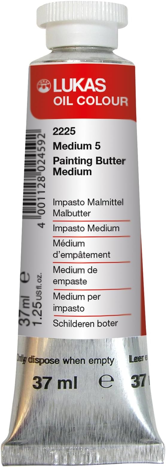 Lukas Artist Painting Butter - Professional, Fast Drying Oil Paint Medium - Perfect For Impasto and Palette Knife Painting - 37 ml Tube