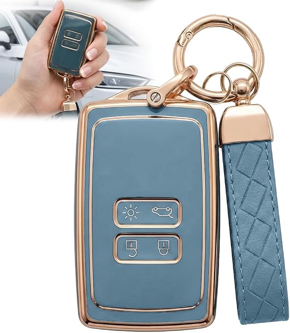 Car Key Cover 4 Button for Renault Key Card Case Dacia Key Fob Holder
