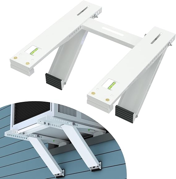 Forestchill Window Air Conditioner Bracket, Heavy Duty Window AC Support Bracket with 2 Arms, Universal Fit 5,000 to 22,000 BTU Window AC Units, Up to 200 lbs
