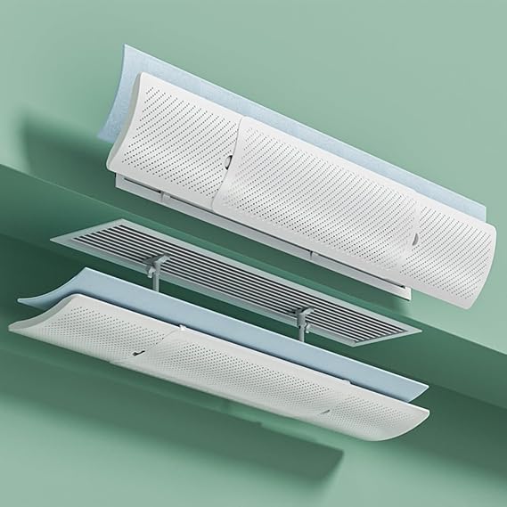 Air Conditioner Deflector, Retractable Air Conditioner Air Deflector, Adjustable AC Vent Deflector, Anti-Wind Baffles, Anti Direct Blowing Windshield Wind Guide(Basic no filter-S)
