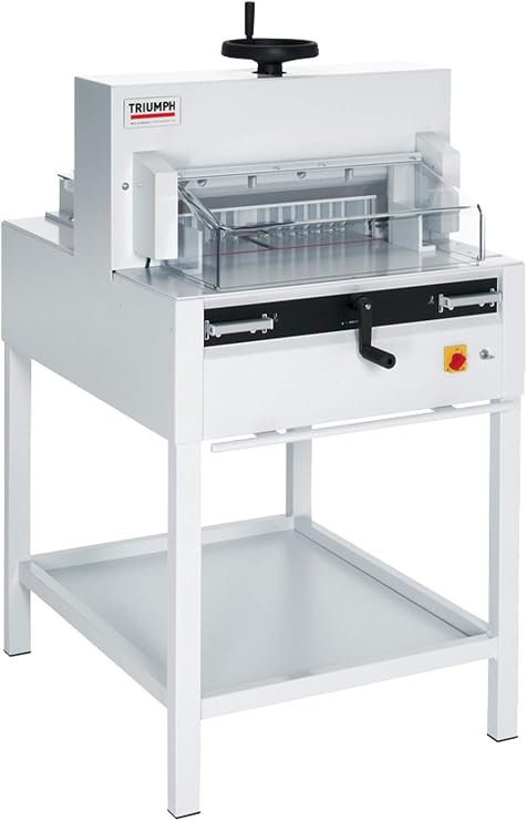 MBM CU0418LP Triumph 4815 Semi-automatic Cutter with Electric Blade Drive, 18.6" Cutting Width, 1.5hp, LED Optical Cutting Line, Spindle-guided Back Gauge with Calibrated Crank