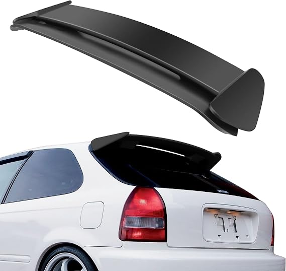 FINDAUTO Spoiler Wing Rear Black for Honda for Civic Hatchback 1996-2000