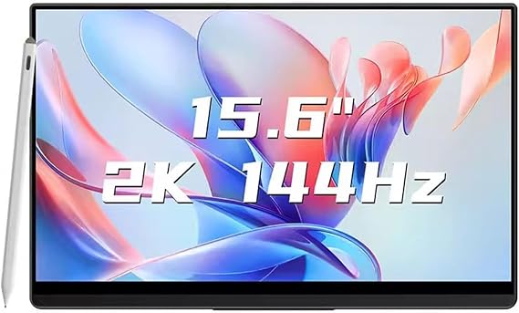 Portable Monitor 15.6-inch IPS 2K 144HZ Cell Phone External Screen Multifunctional Touch Secondary Screen Laptop Expansion Screen Gaming Machine Monitor Monitor