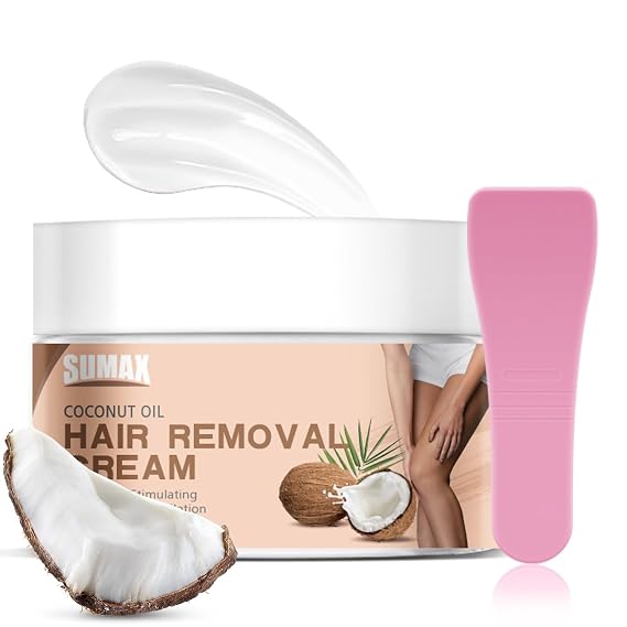 SUMAX Hair Removal Cream for Women and Men 50G Travel Size Depilatory Cream Painless Hair Removal Cream Fast and Effective Body Hair Removal Cream for Bikini, Arms, Legs, Underarm Hair Removal