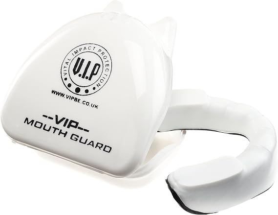 VIP Custos Premium Double Layer Mouth Guard Gum Shield With Case Boxing MMA Rugby Muay Thai, Hockey, Judo, Karate Martial Arts Contact Sports