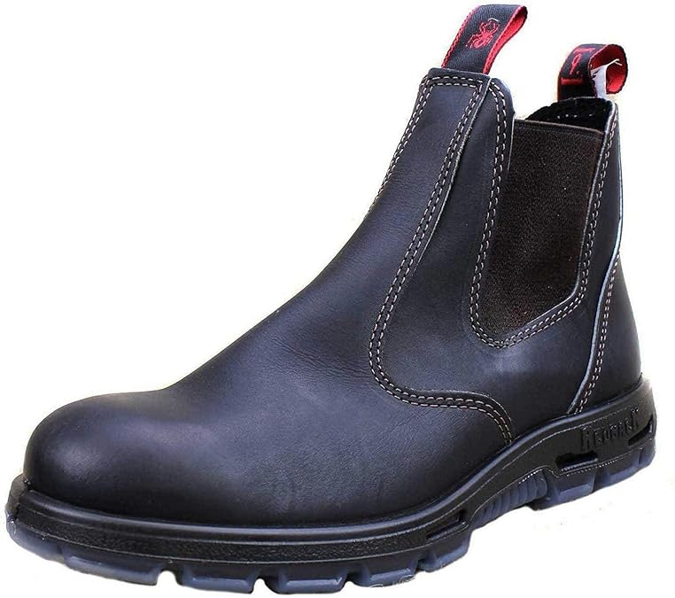 Red Back Boots USBOK Dark Brown Steel Toe Size