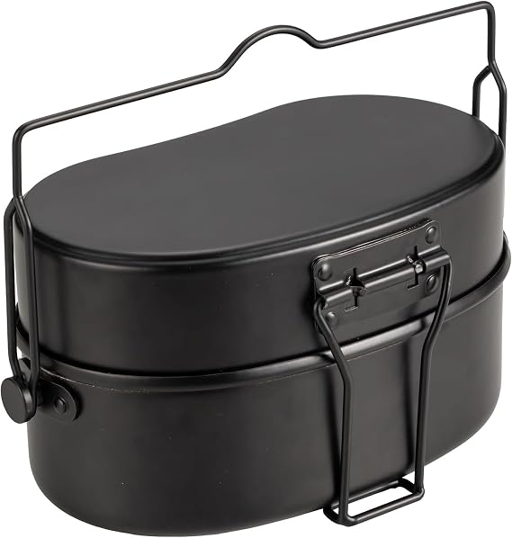 Camping Cookware Mess Kit, 1.1L, black