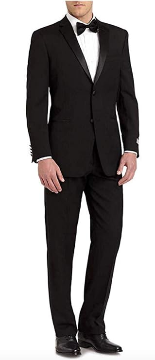 Ike Behar S120's Luxury Wool Fabric 1B Peak Slim Fit Tuxedo