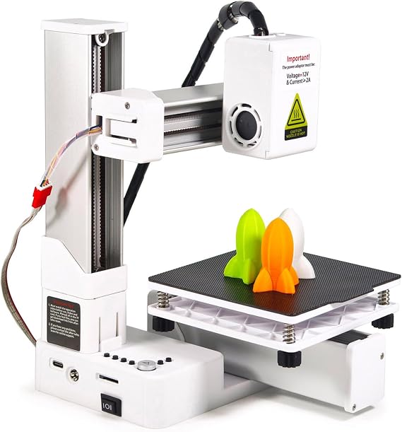 K10 Mini 3D Printer, 3D Printers for Beginners, High Speed & Precision, Auto Leveling 3D Printing Machine for Kids, 230C High Temp All Metal Hotend 4 x 4 x 4in (US Plug)