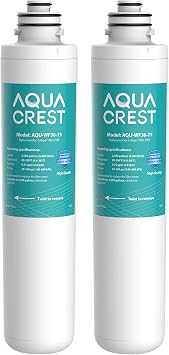 AQUA CREST 750R Drinking Water Filter, Replacement for Culligan 750R Level 1, 2500 Gallons Extended Lifespan, More Pure Enjoyment, 2 Pack, Model No.WF36-75