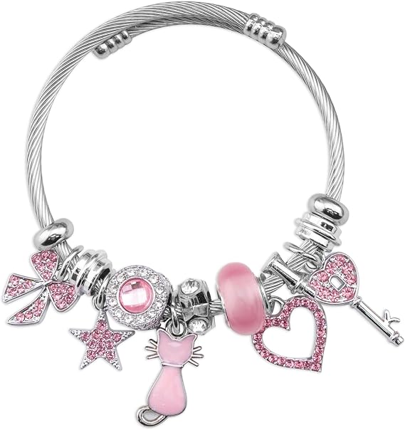 Cat Bracelet for Women y2k Accessories Pink Charms for Bracelets