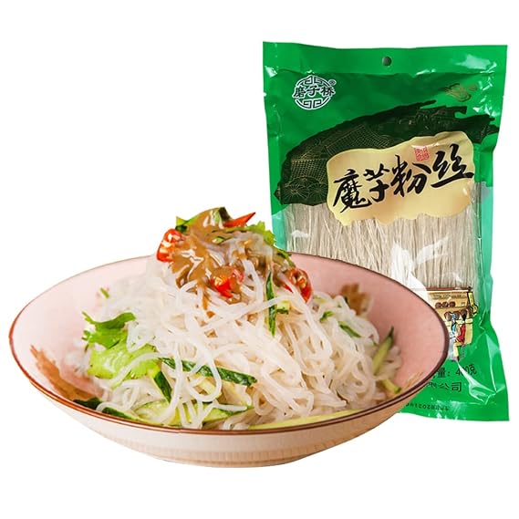 JTEDZI Shirataki Konjac Noodles, Vegan Friendly Dried Shirataki Noodles, Low Carb Noodles, Gluten Free Fat Free Konjac Pasta 14.1 Oz (400g) (Shirataki Noodles, Pack of 1)