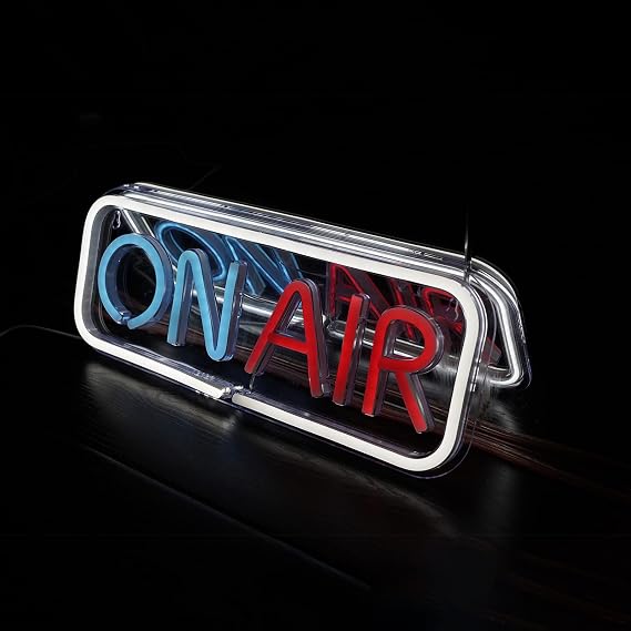 ON AIR Neon Signs, LED Studio Live Decorative Lights, Streaming Recording Sign, USB Connected, for Streamers Influencers Gamers Room Bar Club Home Party Decoration... (Multi)
