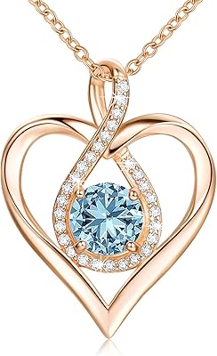 Billie Bijoux Silver Necklaces for Women 925 Sterling Silver Infinity Heart Love Pendant Neckalce Mothers Day Gift for Women friends, Cubic Zirconia