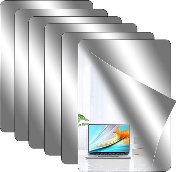6 Pack 12 X 16 Inch Self Adhesive Acrylic Mirror Tiles