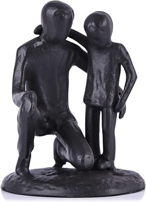 Cast Iron Family Statue for Home Decoration,Gifts for Parents,Small Family Figurines,Meaningful Beauty for Mothers Day and Fathers Day, Mom Dad Son Daughter,Dad Gifts