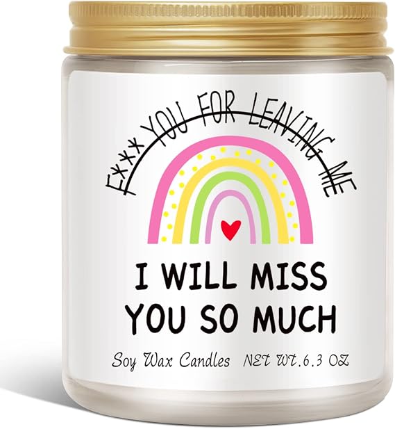 Goodbye Gifts,Going Away Gifts for Women Coworker Leaving Farewell Retirement Gift for Women Lavender Scented Candle