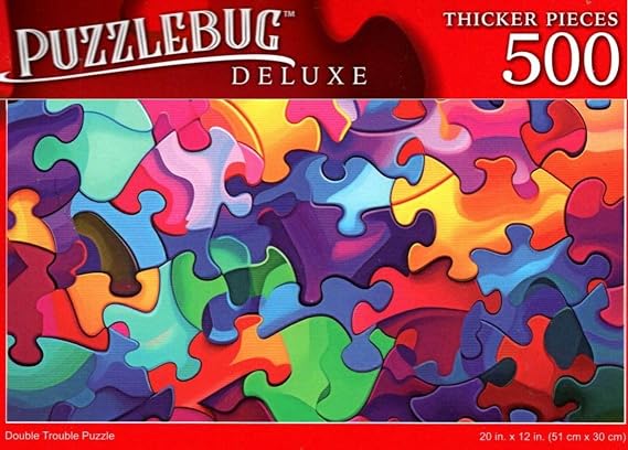 Double Trouble Puzzle - 500 Pieces Deluxe Jigsaw Puzzle for Adults 16 +