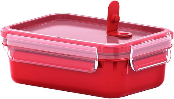 ESMA Emsa Clip & Micro, rect, 0.55L, Red, 33.8 x 12.5 x 17.7 cm