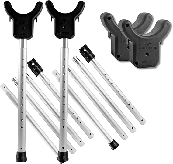 Tree Crutches & Tree Support Pole Set (Double 2-Pack) | Holds Up To 100 Lbs & Adjusts 16"74", Lightweight Aluminum, Props Up Heavy or Leaning Fruit Limbs