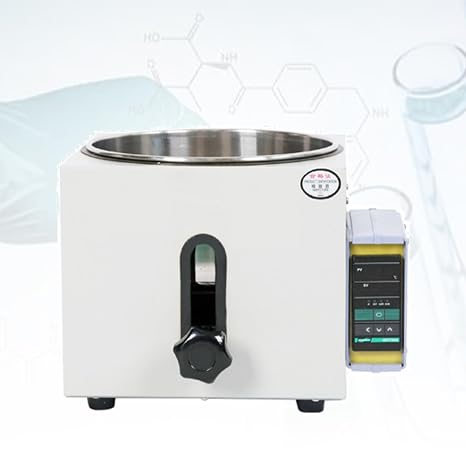 Lab Constant Temperature Water Oil Bath, Stainless Steel Water Bath with Temperature Control Display, Lift Type Digital Heating Devices, for Medical Research and Biotechnology (2L)