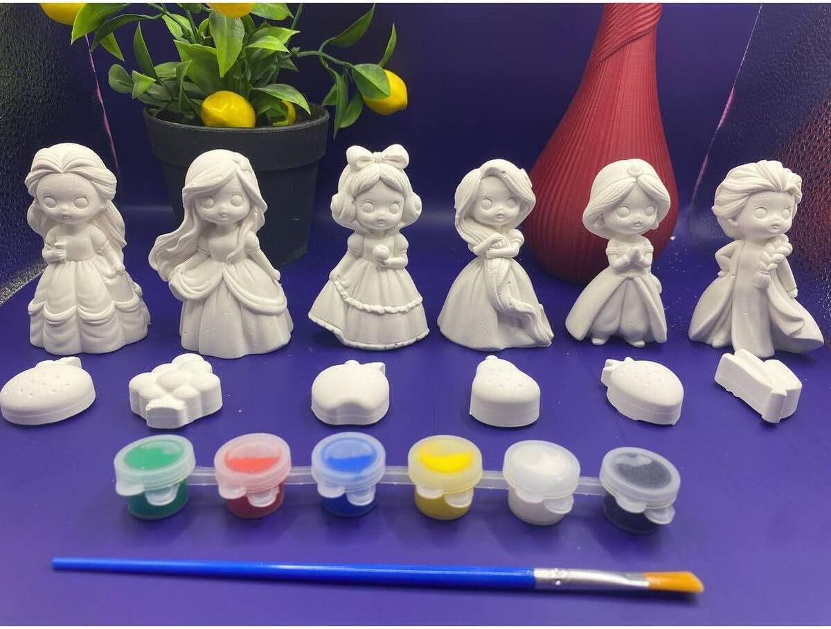 Child Development Stone Painting Set Princess Set Stone Painting Set 6 Piece