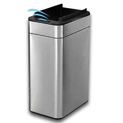 FLINQ 60L Sensor Bin Stainless Steel Silver