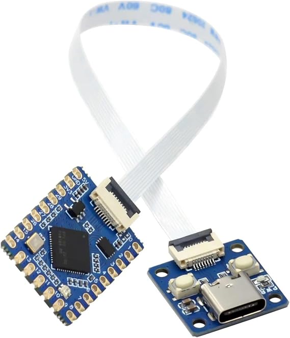 RP2040-Tiny Development Board, Mini RP2040 ZERO with USB Type-C, 264KB SRAM, 2MB Flash, Compatible with Arduino IDE for Raspberry Pi PICO C/C++ Projects(Tape transfer plate)