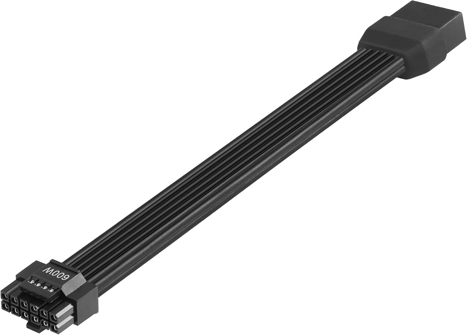 CERRXIAN 1FT ATX3.0 12VHPWR Extension Cable,PCI-e 5.0 12VHPWR ATX3.0 600W 16 Pin Female to Male Power Cable,for Graphic Card GPU 124pin RTX 3090Ti 4070Ti 4080 4090Male to Female- 1FT