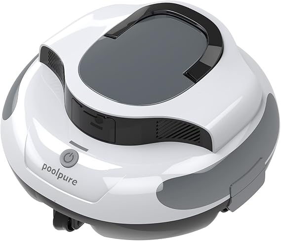 POOLPURE OneButton Pool Floor Cleaner, Cordless, 120Min
