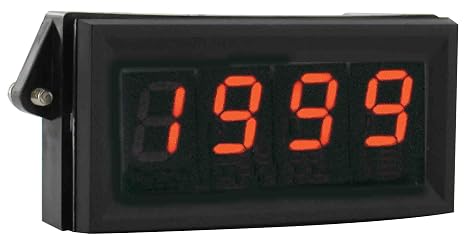 Dwyer LCD Digital Panel Meter, DPMA-404, 3-1/2 Digits, F, C,%RH, psi, Current Input, Green