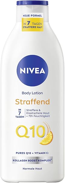 Nivea Body Lotion Q10 Firming + Vitamin C Body Milk for Firmer Skin & Improved Elasticity in 7 Days Body Cream with Pure Q10 and Vitamin C (400 ml)