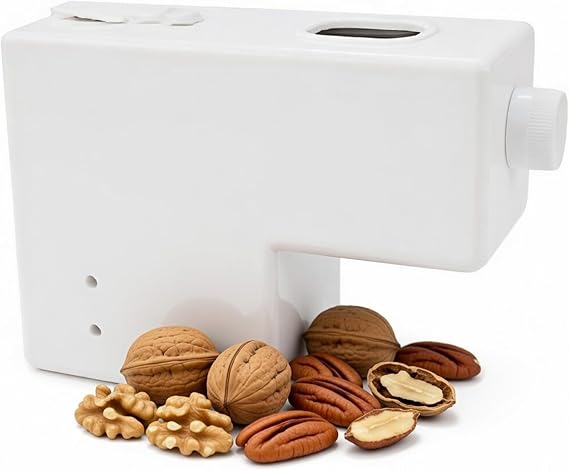 Electric Nut Cracker, Automatic Nut Sheller Machine, Adjustable Cracking System for Walnuts, Pecans, Almonds, Hazelnuts, Brazil Nuts, Home Kitchen