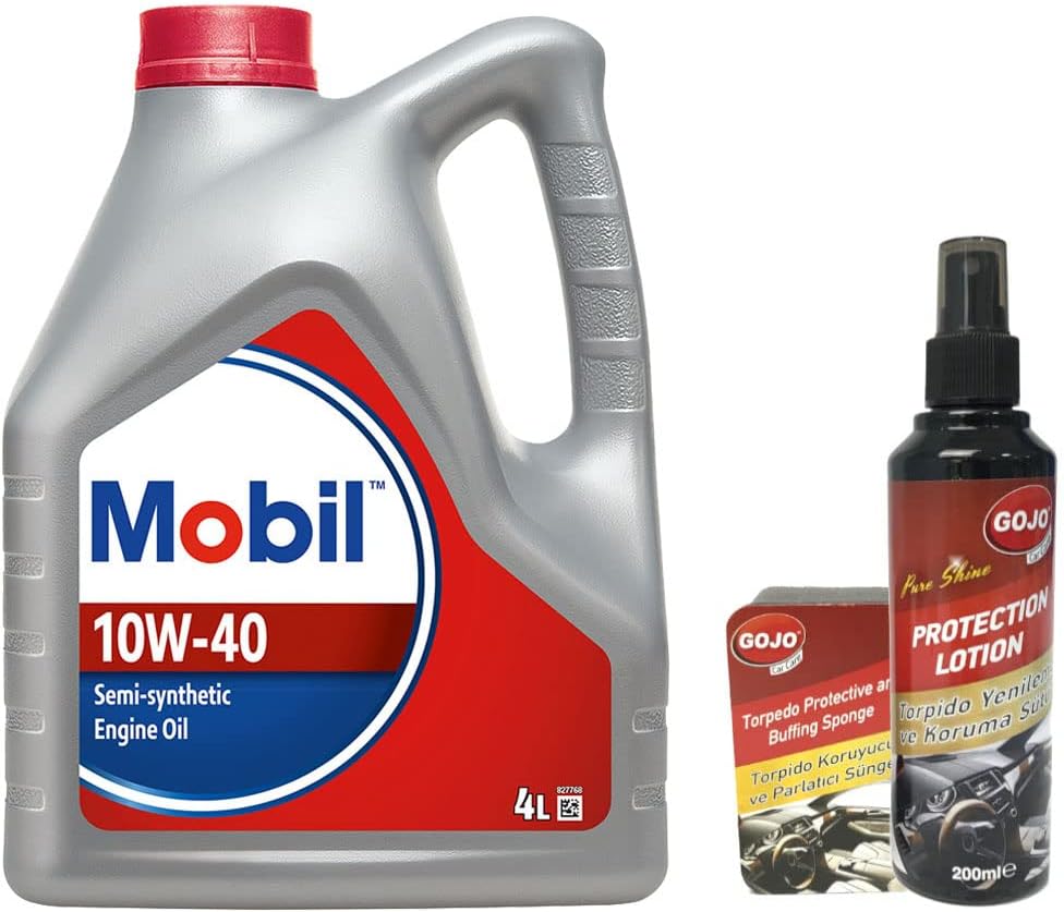 Mobile 10W40 Engine Oil 4 L  00117 Gojo Vehicle Maintenance Kit