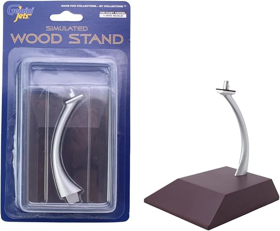 GeminiJets Wood and Metal Stand Widebody Non A380 Diecast Aircraft, Medium, 1:200 Scale