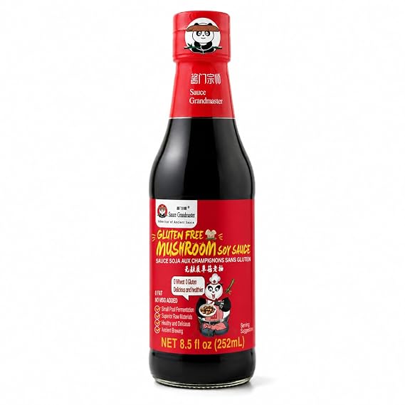 Sauce Grandmaster Gluten Free Dark Soy Sauce with Mushroom Umami, 8.5 fl oz