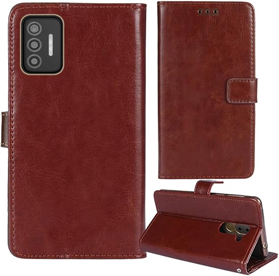 Stand Premium Retro Business Flip Leather Case Protector Bumper for Punkt. MC02 5G 6.7" Protection Phone Cover Skin Folio Book Card Slot Wallet Magnetic (Brown)