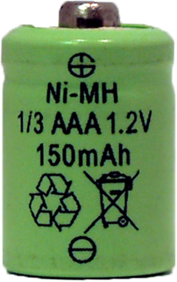 1/3 AAA 150 mAh Button Top NiMH Battery (for Solar Lights) (3)