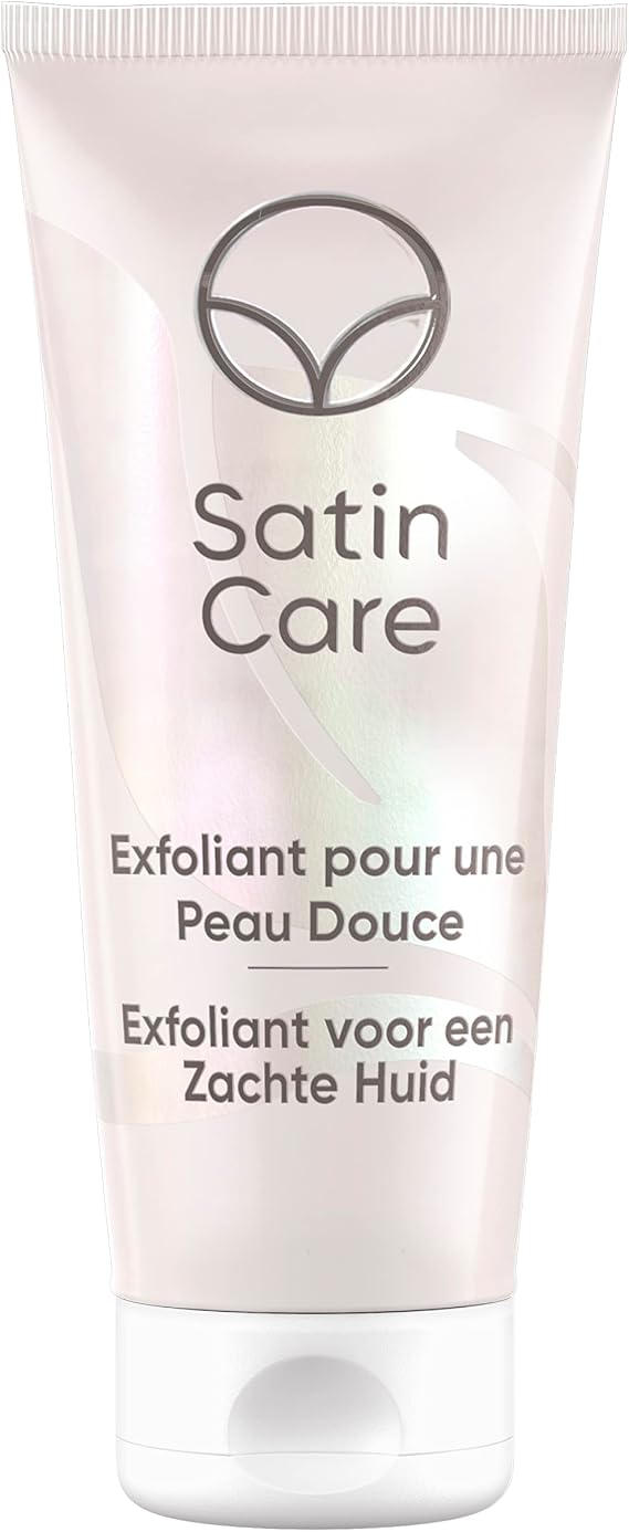 Gillette Venus Satin Care Pre-Shave Exfoliant for Skin and Pubic Hair, for Use During or Between Days of Hair Removal of the Intimate Areas, Gentle Fragrance-Free Formula