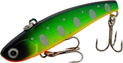 Grebest Fishing Lures,10g6cm Mini Hard Bait Vivid Bright Color Simulation Fish Skin Trembling Lure Fishing Accessory for Fishing Lovers Bass Trout Fishing 5 One Size
