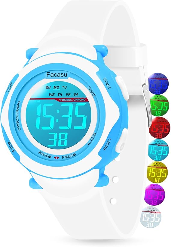 Kids Digital Watch for Girls Boys,Children's Waterproof Light Watch