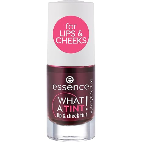 Essence WHAT A TINT! Lip & Cheek Tint 01 for Lips & Cheeks Natural Tint with Soft Finish Kiss-Proof & Long-Lasting