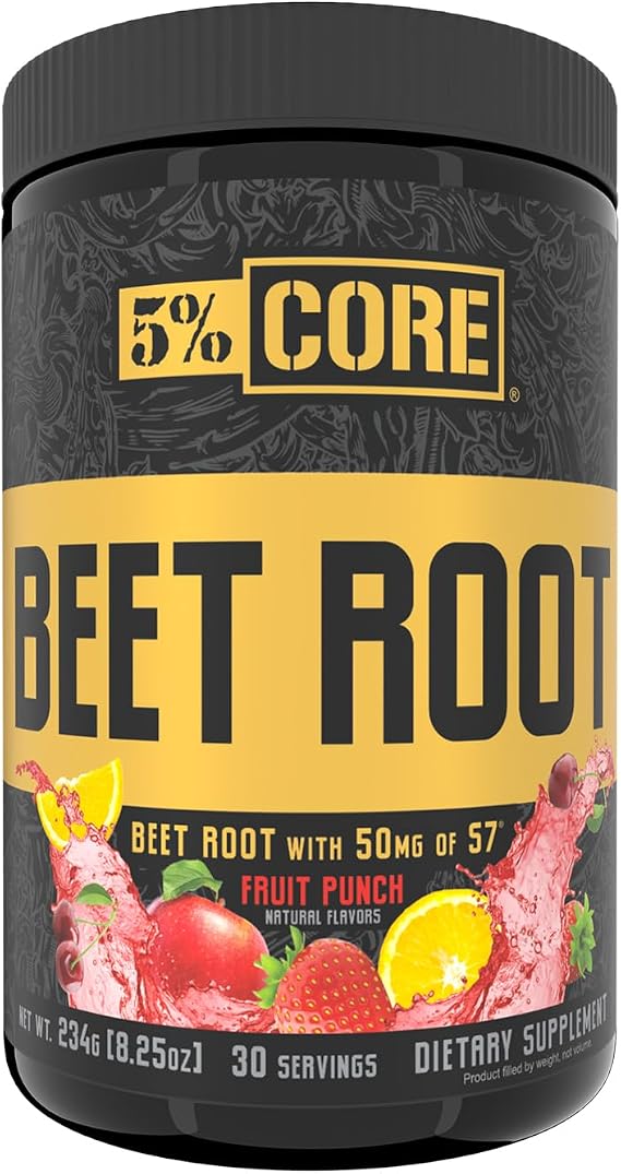 5% Nutrition Core Organic Beet Root + S7 Supplement Powder (Fruit Punch)