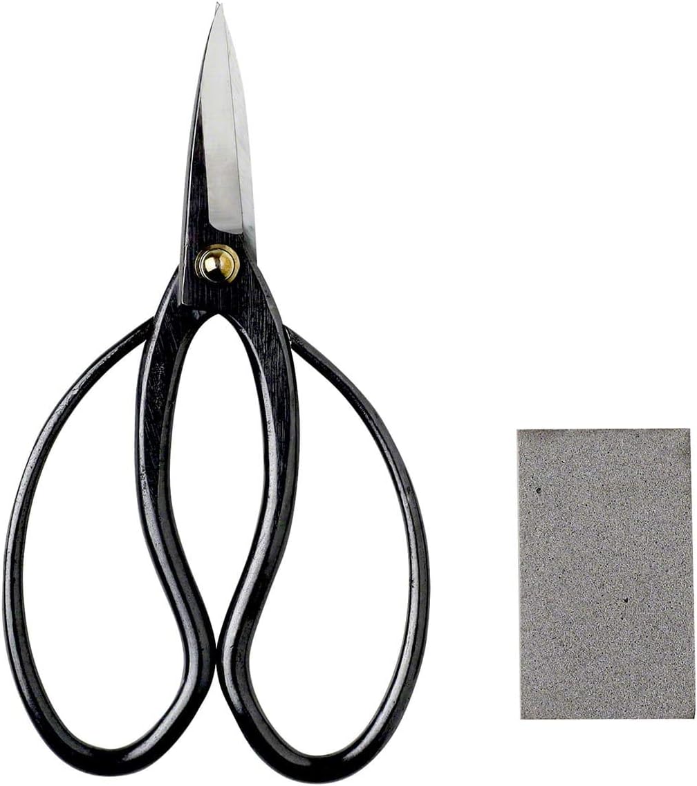 Wazakura Japanese Bonsai Trimming Care Kit Made in Japan - Traditional Bonsai Scissors 7inch180mm  Sap Rust Eraser Gift Box Set