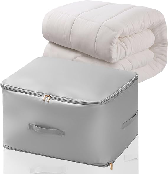 Ultra Space Saving Self Compression Organizer,Compression Duvets Storage Bag Large Capacity,Compression Packing Cubes,Self Compression Storage Bags for Comforters Clothes