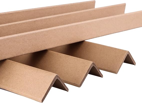 100 Robust Cardboard Edge Protectors 1.5" X 1.5" X 4/16/18/36/48'',Small Pallet Corner Support For Reduces Slippage Cargo Damage Prevention,Versatile Paper Shipping L Shaped Board Ease Of Use (Color